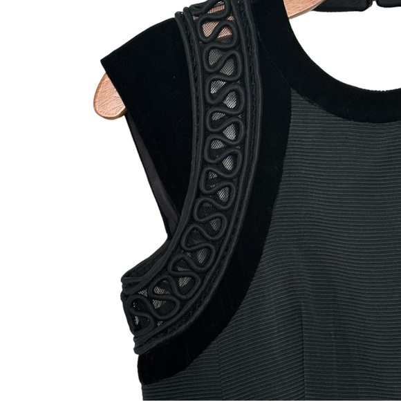 NANETTE LEPORE Velvet Trim Wild Party Dress Style 269-4355 Black Size 4 - Picture 5 of 13